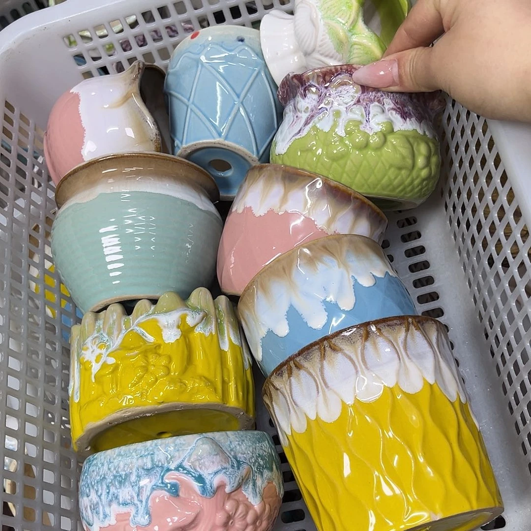 陶瓷花盆特价上新口8-10厘米