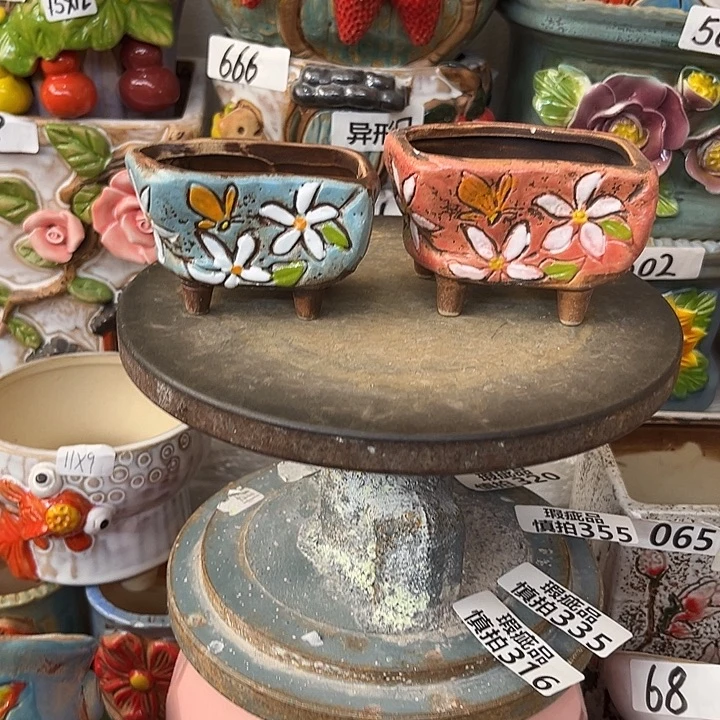 粗陶材质多肉花盆