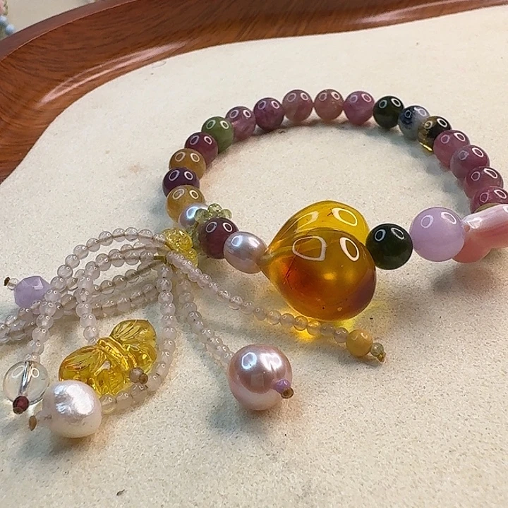 琥珀未镶嵌手链琥珀手串