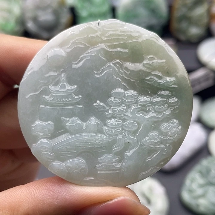 翡翠未镶嵌颈饰天然翡翠