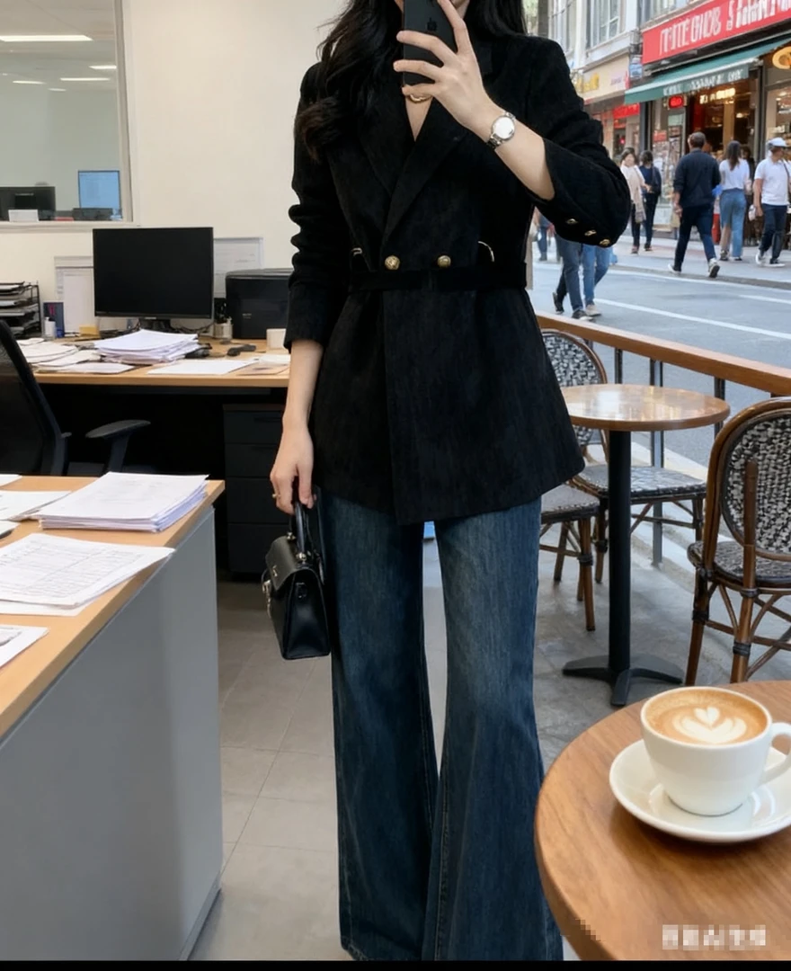 2025秋冬新款气质时尚百搭收腰显瘦雪尼尔外套网红设计感小个子