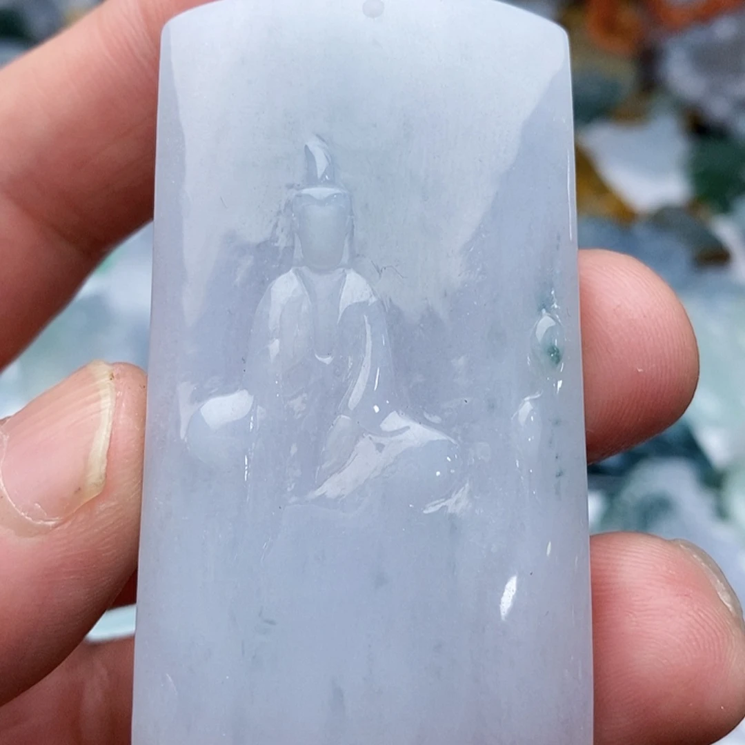 翡翠颈饰未镶嵌无相观音