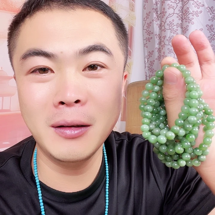 未镶嵌手链和田玉（碧玉）天然碧玉手链