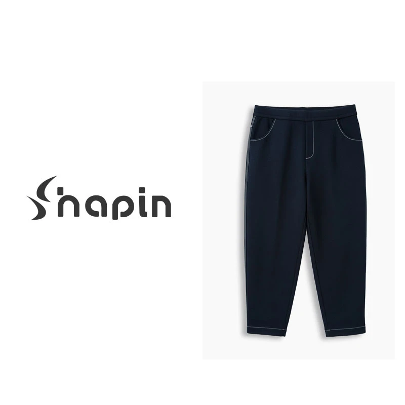 休闲风秋季休闲裤厚款直筒阔腿裤针织舒适宽松直筒ZD581001