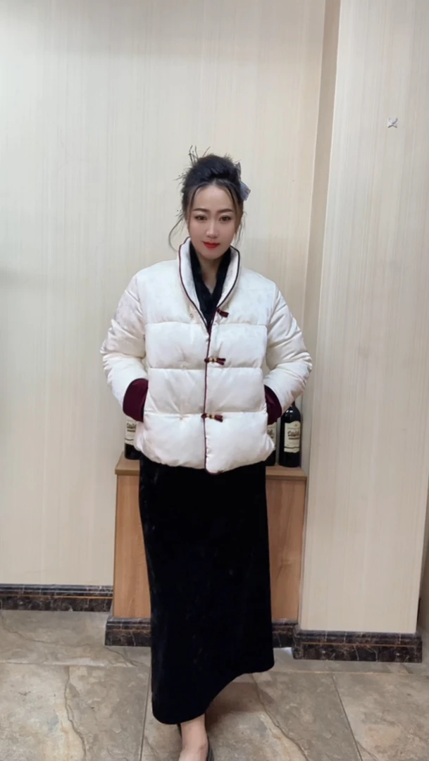 冬季新款棉衣女时尚短款百搭复古国风保暖秋冬立领休闲女士