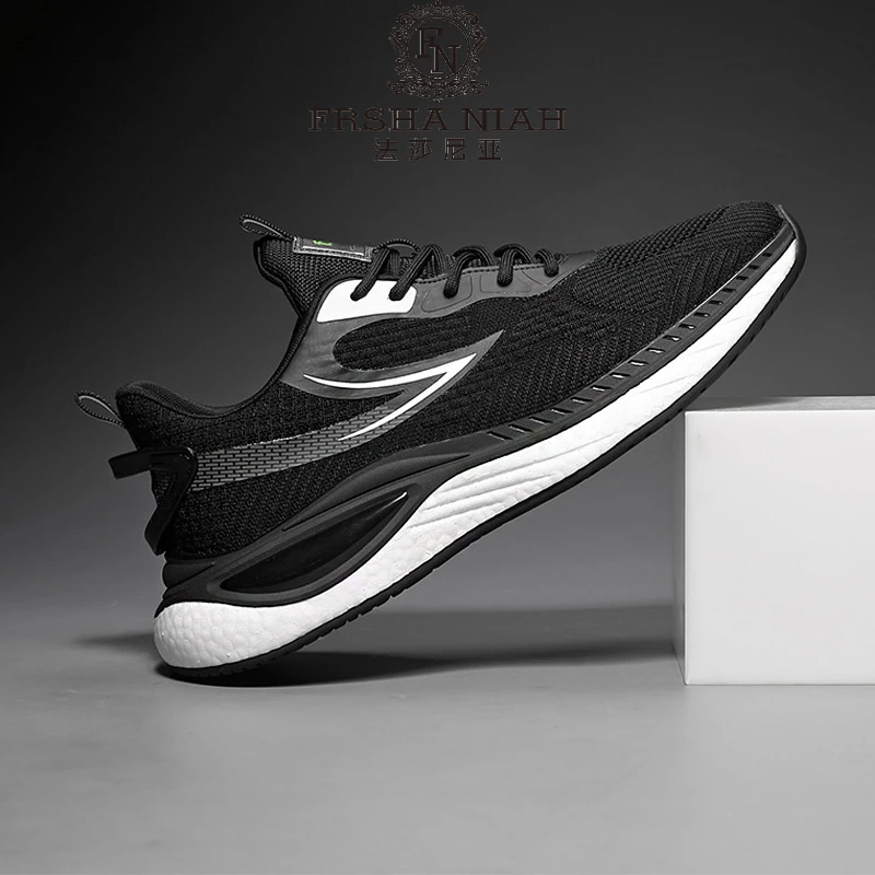 法莎尼亚男士休闲鞋透气夏季新款百搭轻便软底运动鞋舒适飞织男鞋