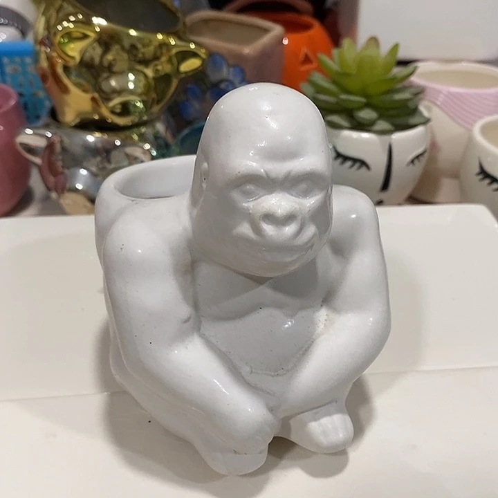 摆件陶盆有孔 微瑕介意勿拍