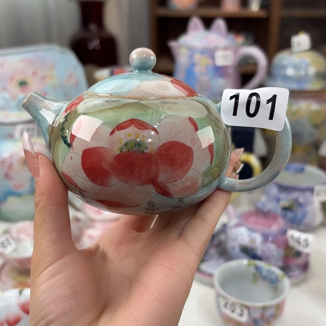 景德镇手绘高温釉下彩陶瓷茶具