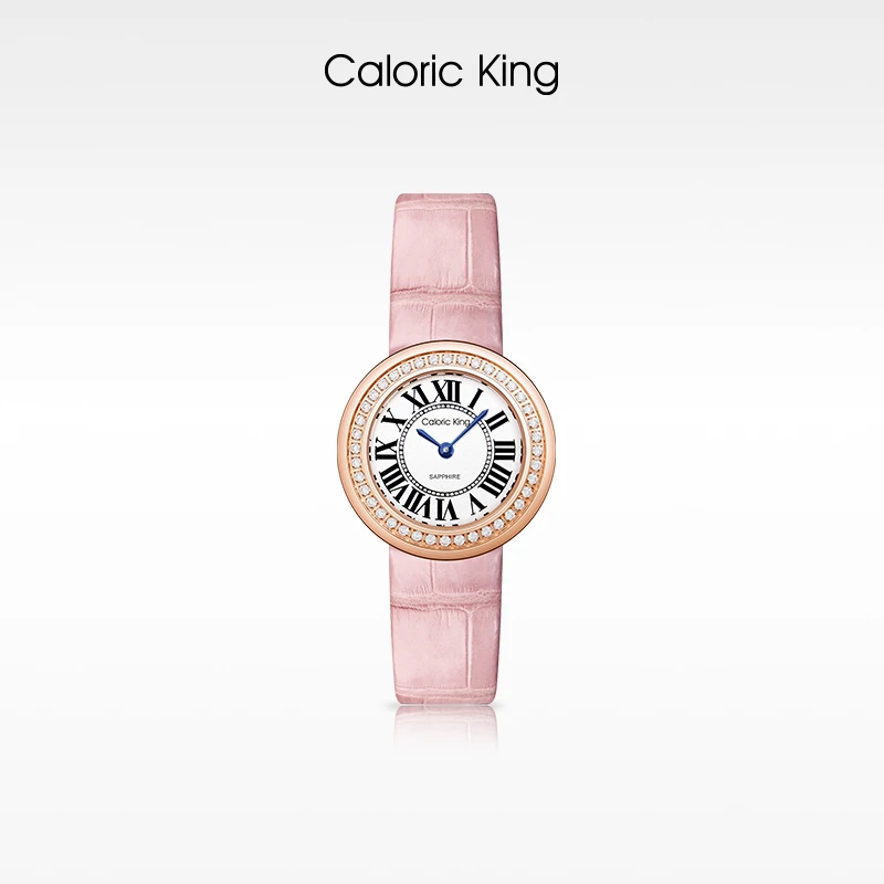 Caloric King群星璀璨系列时尚休闲石英皮带手表女士腕表