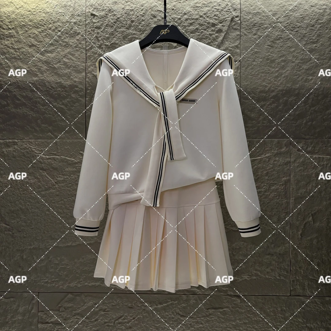 AGP-T35减龄款|<秋款系列>宽松版秋季长袖短裙休闲小翻领