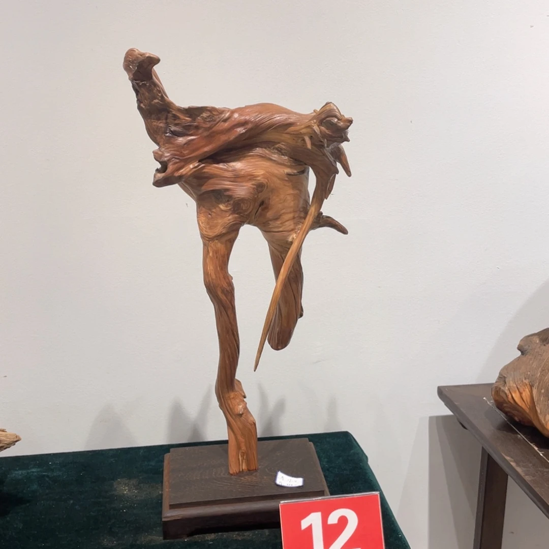 【闪购商品】柏木（崖柏）鹤摆件