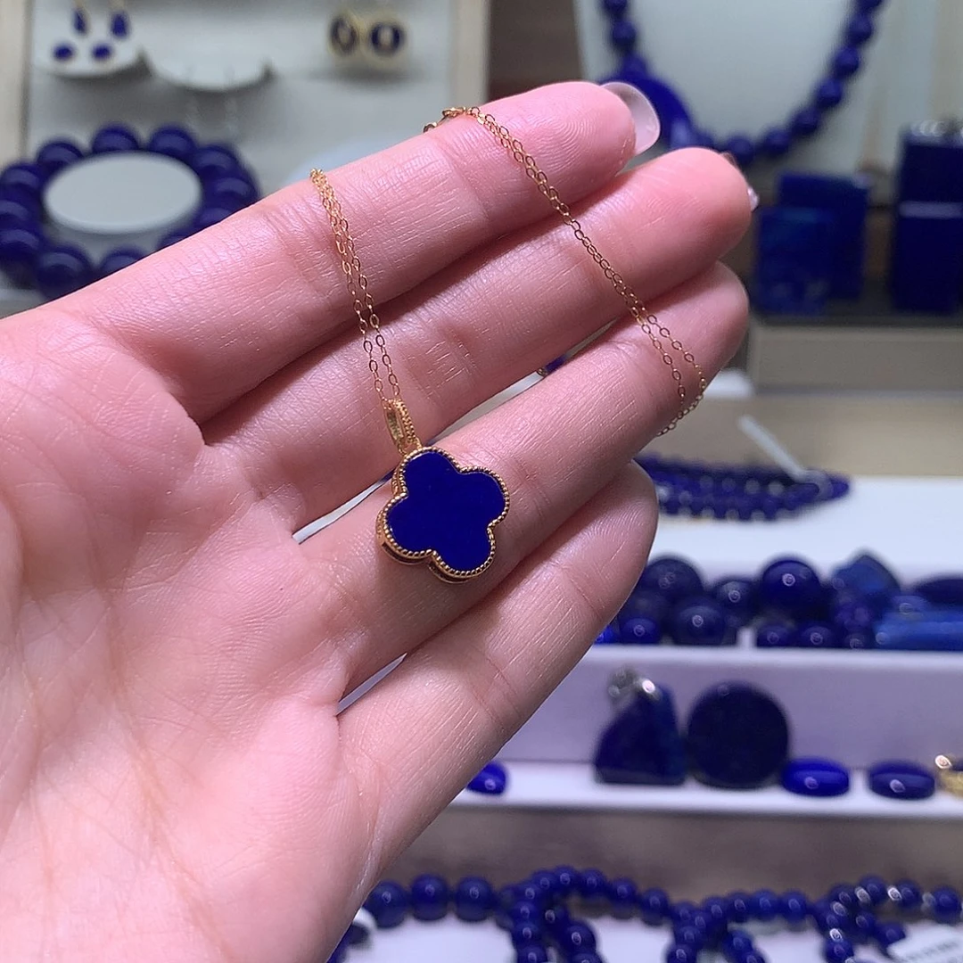 青金石合金天然原矿项链