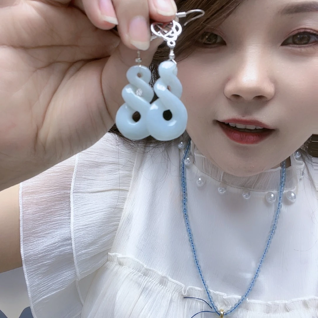 【闪购商品】翡翠未镶嵌耳饰