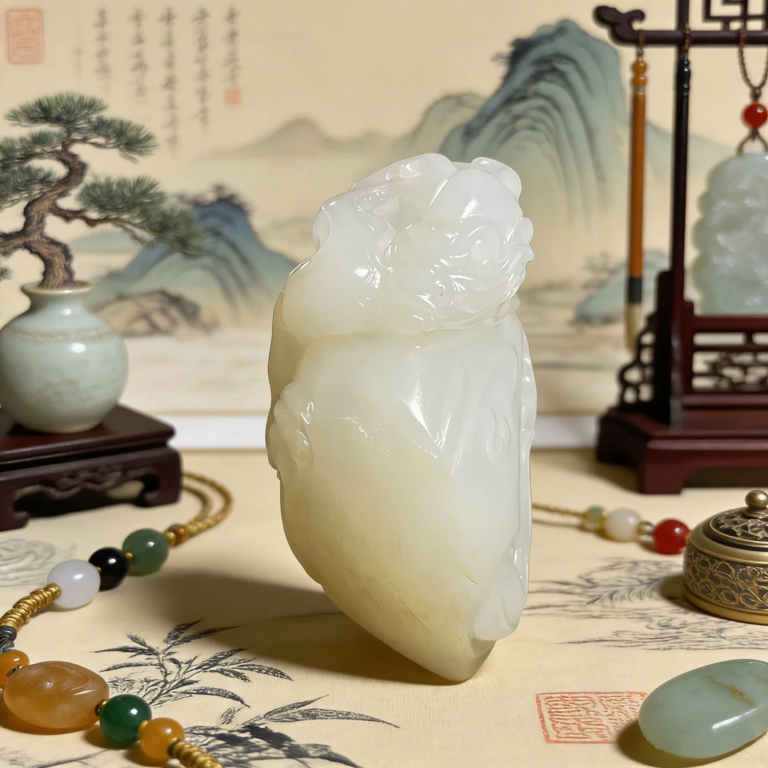 【和田玉·疆籽·龙】苏工收藏级吊坠（苏州发货·基地质检·顺丰包邮）