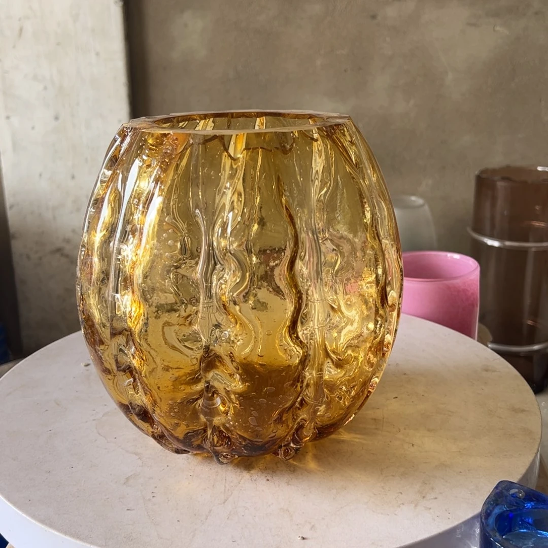 弘扬琉璃花器微瑕高度22