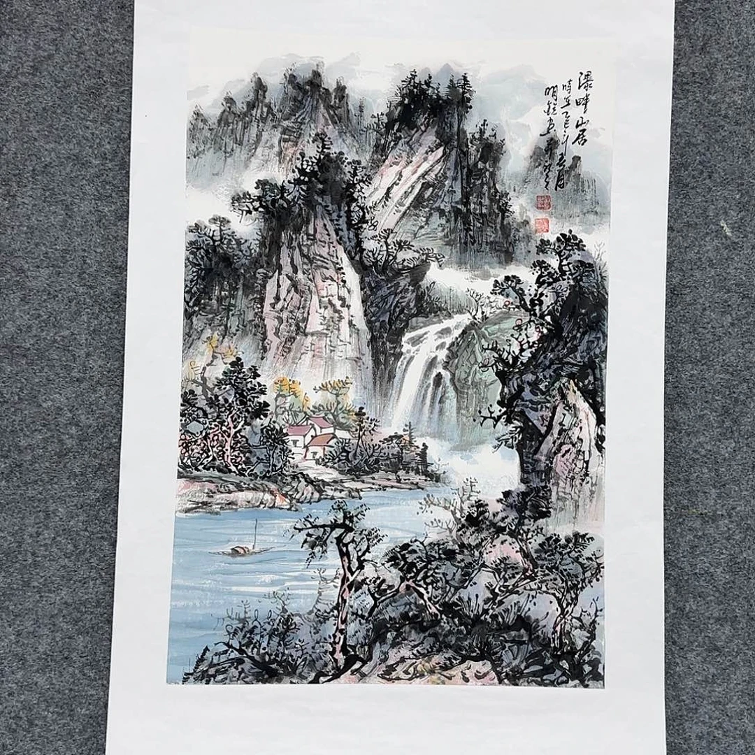 用***4国画68*45纯手绘明锐