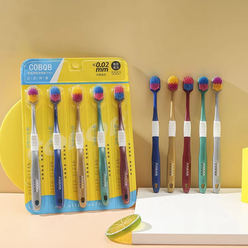 成人宽头软毛牙刷细毛柔软家用可拆开护龈刷丝中软毛学生日用