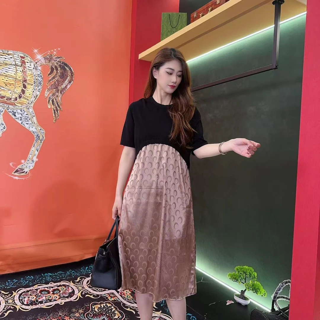 121多金大码减长款A字裙子夏季新款女装设计感连衣裙女