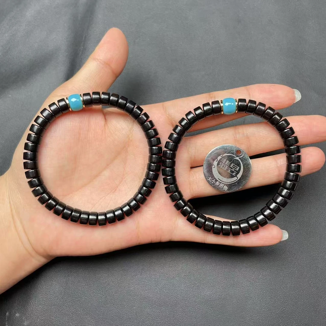 翡昱-N22-39430-617-黑檀木药片手串/约4+/约42颗/多样性发其一