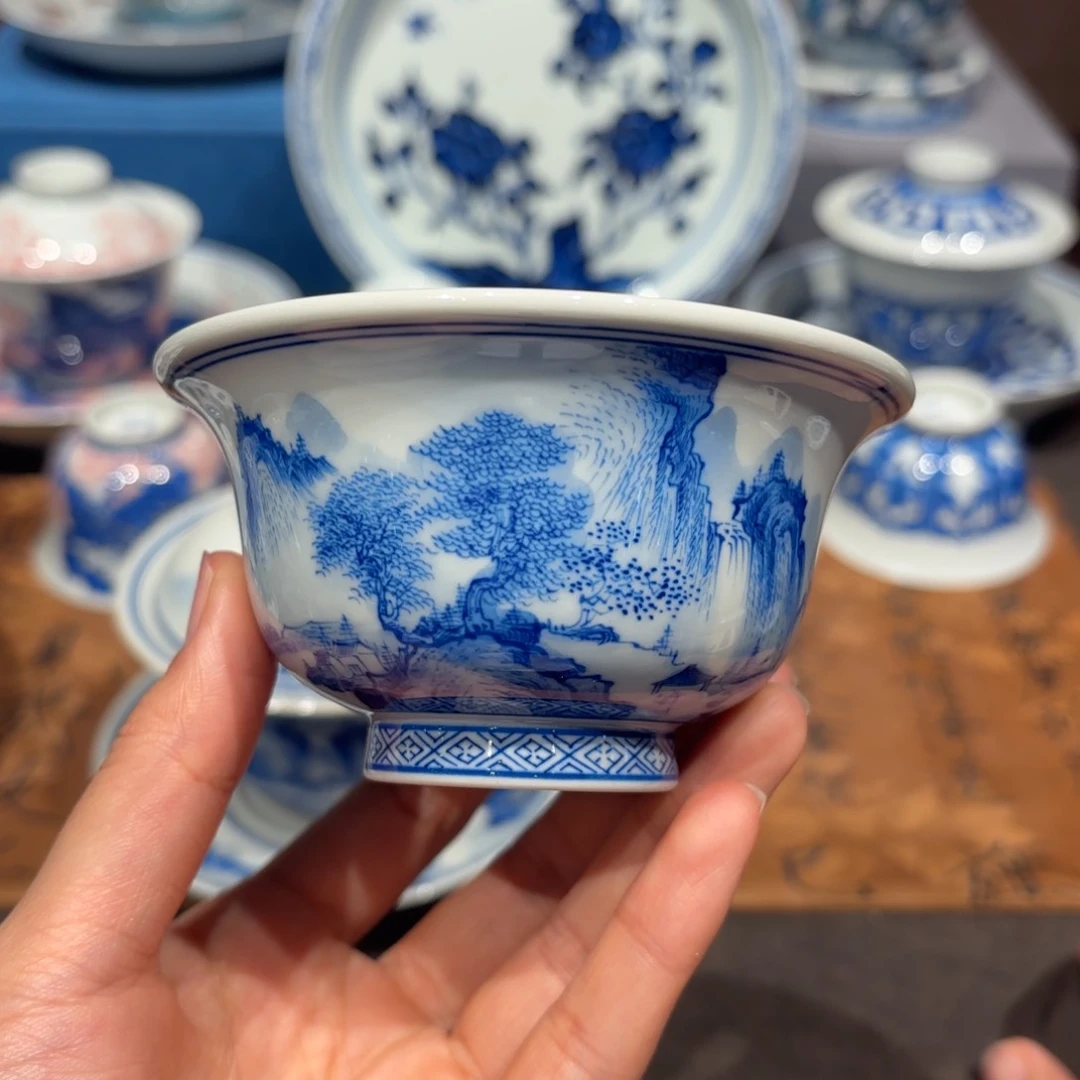 瓷片手工手绘陶瓷茶具