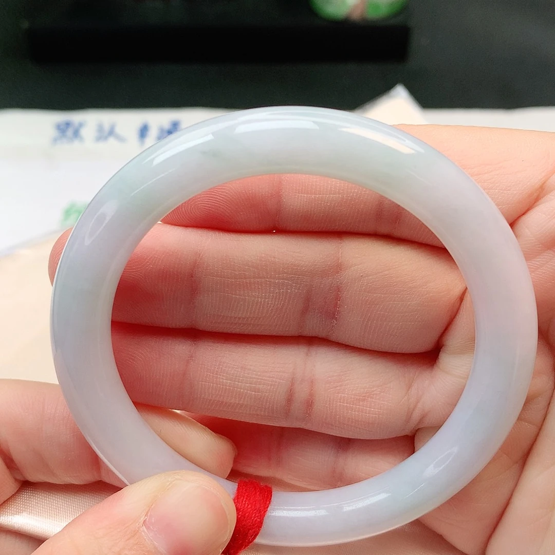 未镶嵌手镯翡翠圆条54圈无纹裂