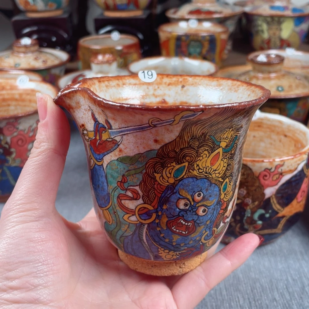 杯李**岳手绘公道杯不动明王新粉拿货