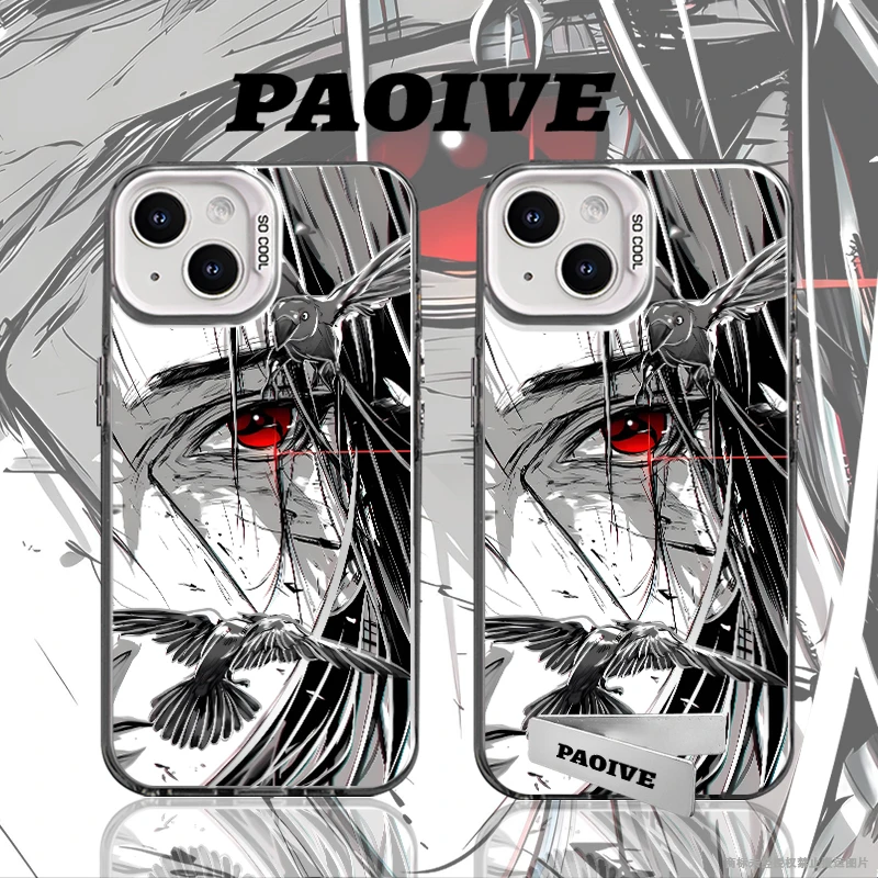 适用苹果华为vivo一加iPhone14小米三星佐助防摔彩银手机壳