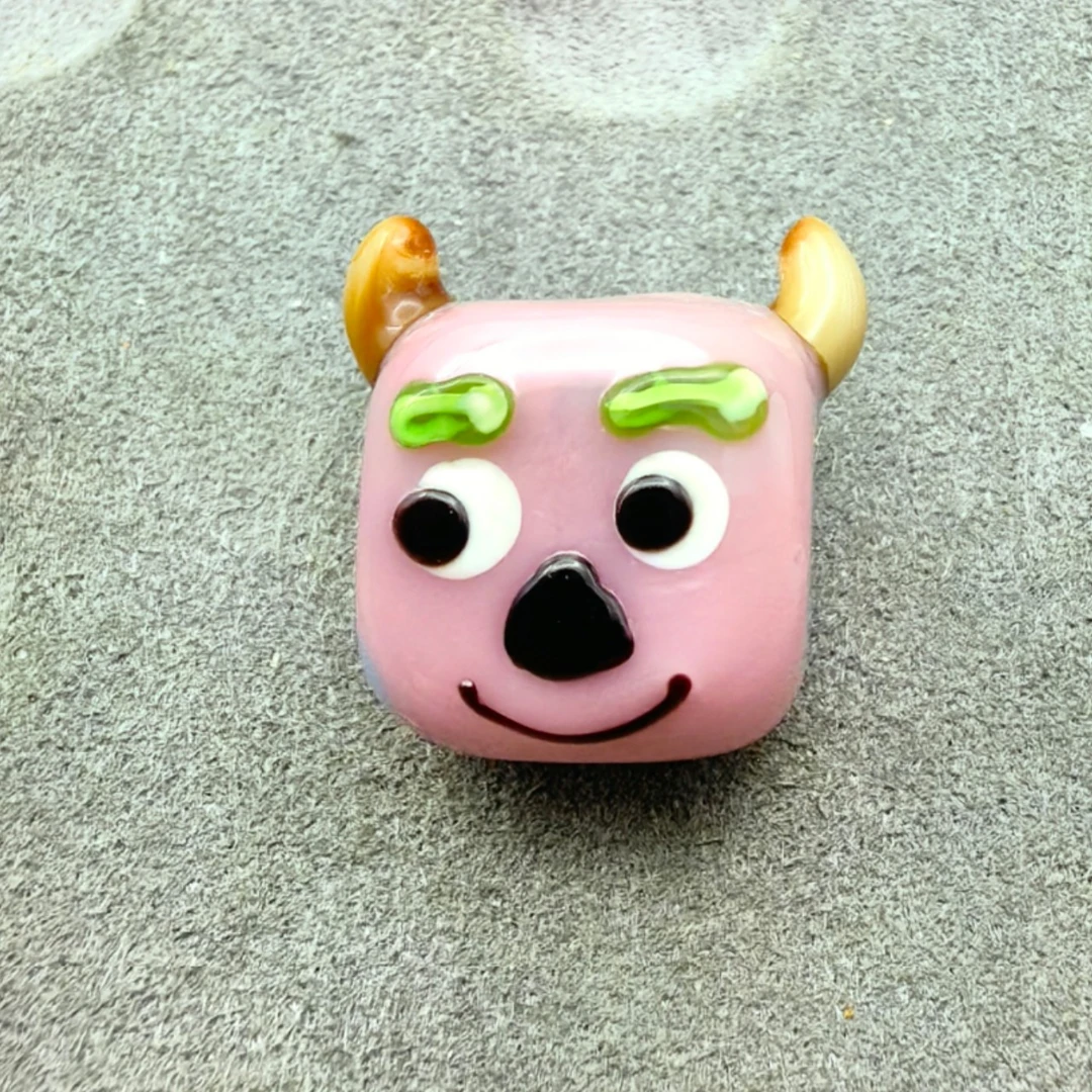 手工烧制琉璃小怪兽diy编绳手链项链配珠配件