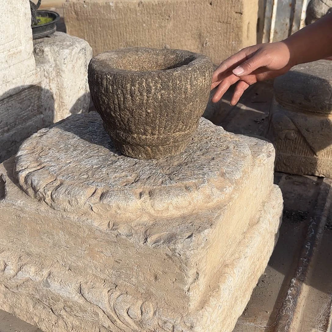 鸿***石材石臼精品不包邮