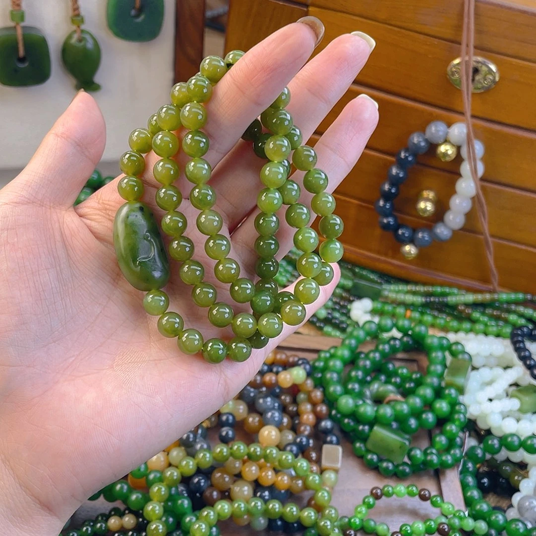 和田玉未镶嵌手链