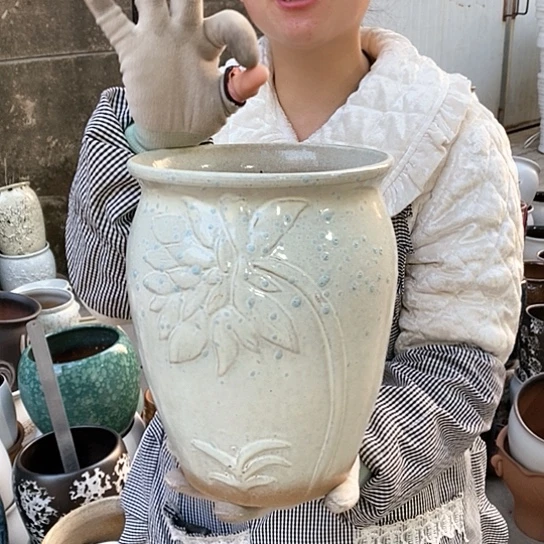 紫砂花盆正品口20高25