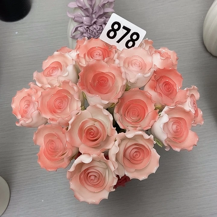 陶瓷纯手工捏花设计