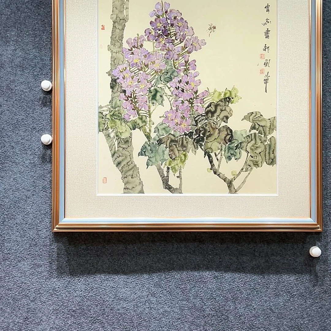 国画纯手绘画心原创