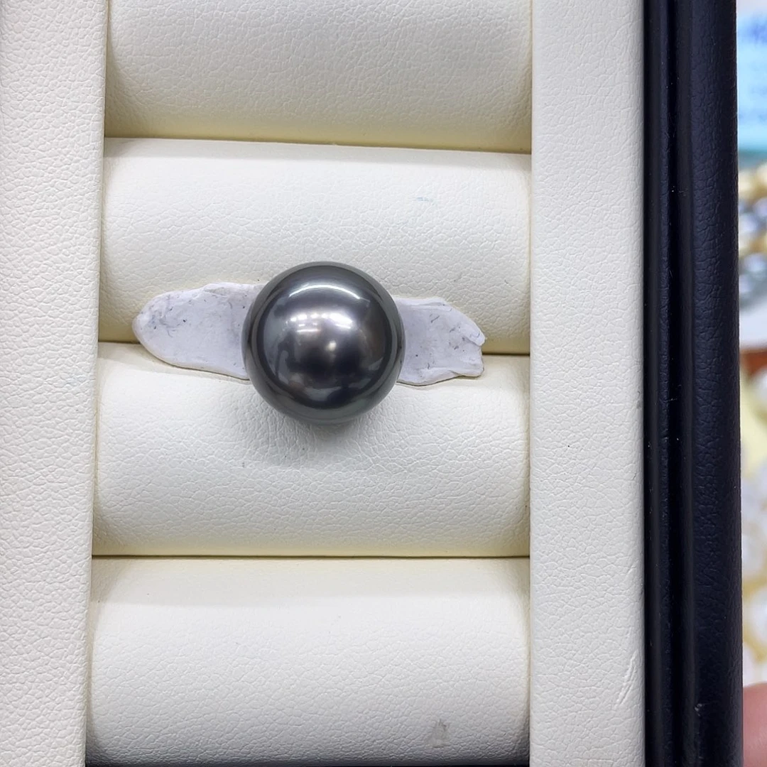 海水珍珠裸珠大溪地面珠14.3mm