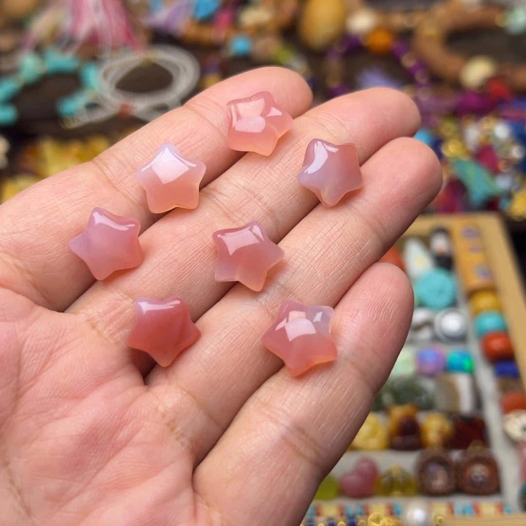 玛瑙/玉髓未镶嵌粉糯星星