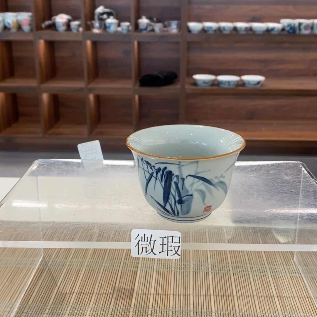 釉下彩老陶泥手工绘制