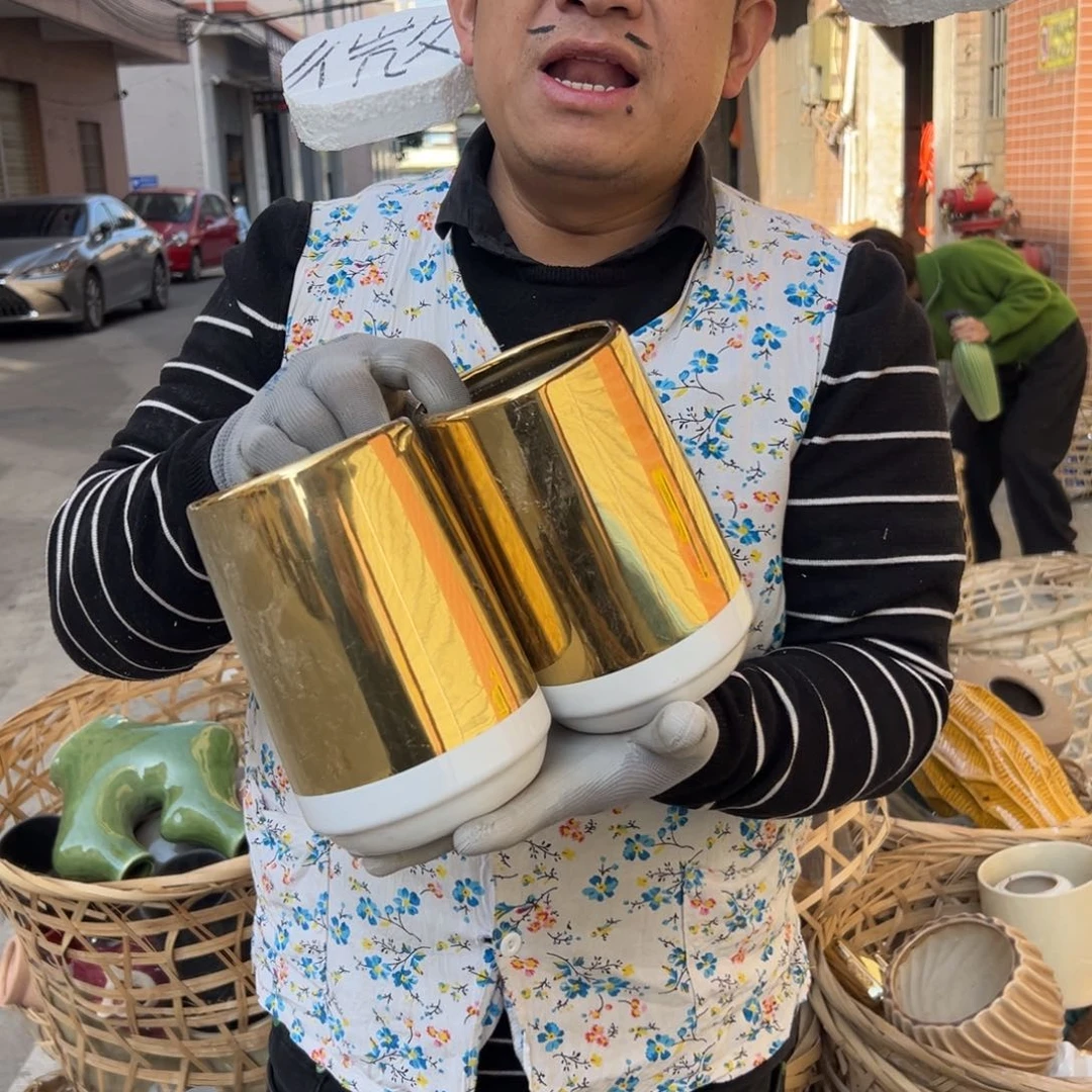 摆件103 号高中低温陶瓷工艺瓶（部分微瑕）