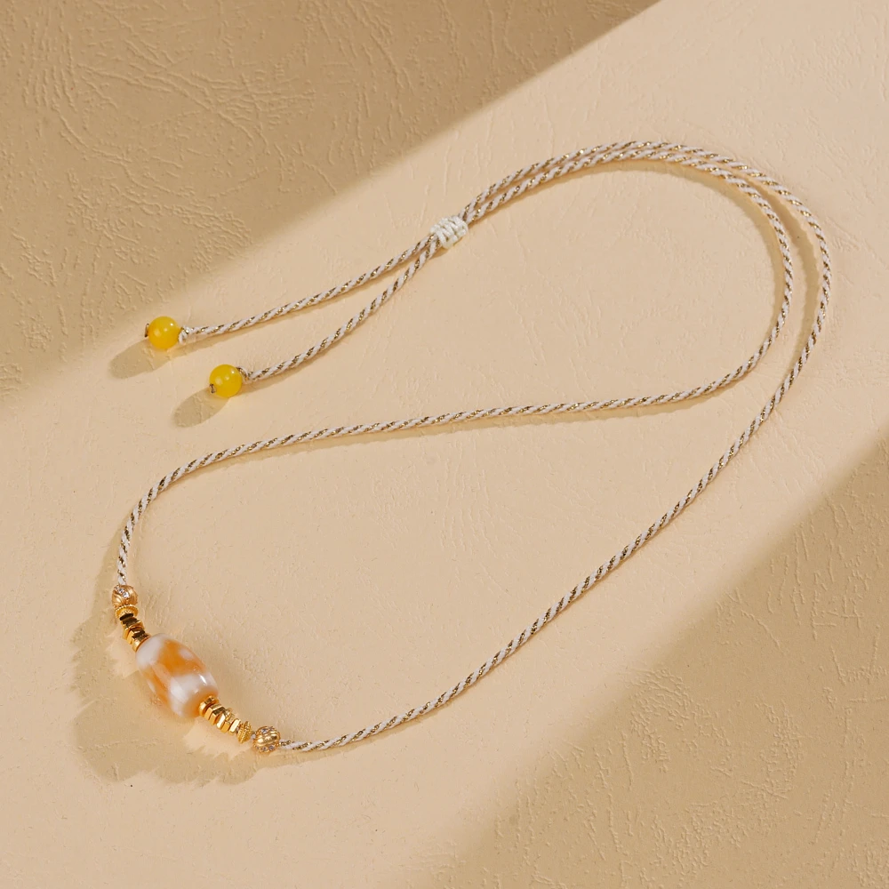 云丹拉姆丨JY嫩色坛城三眼锁骨链多样性发其一