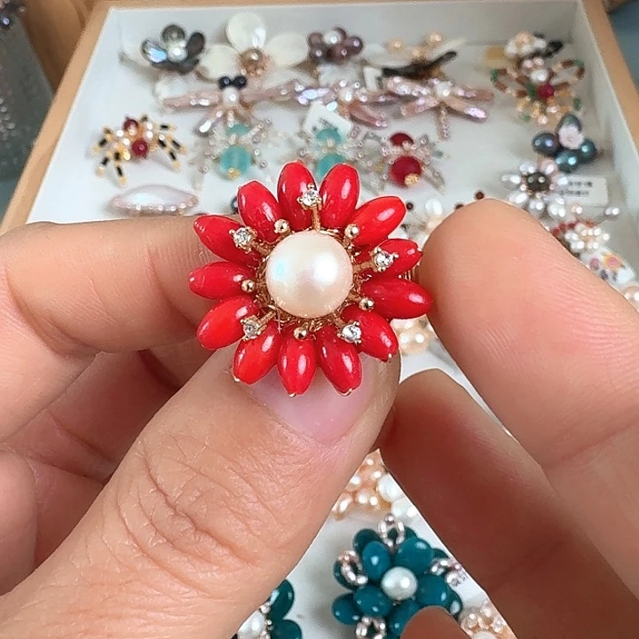 胸针淡水珍珠未镶嵌