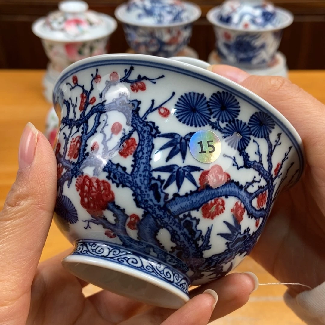 手繪現代茶具非古董全****缘
