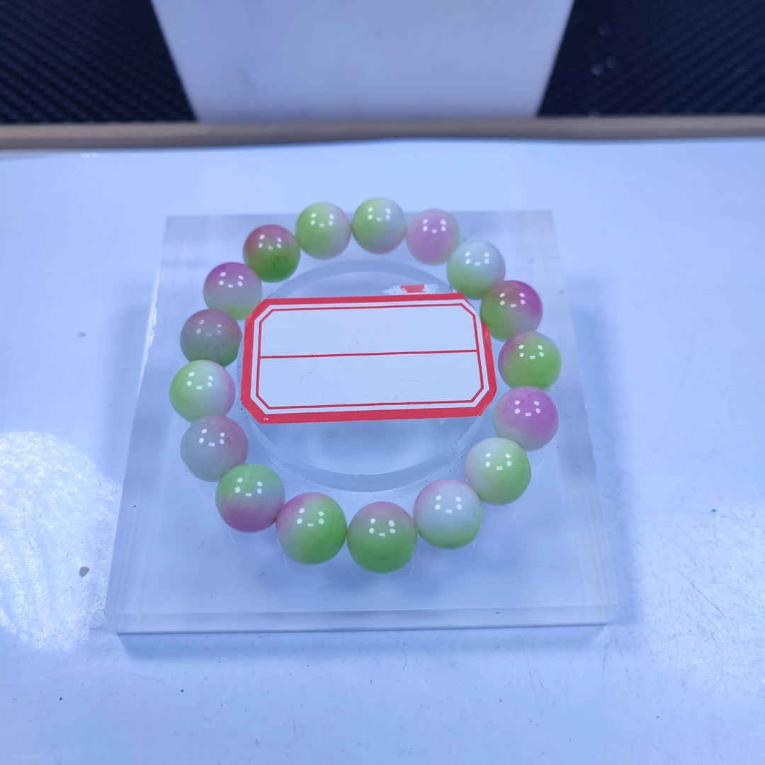 粉绿12mm手串发一条C89