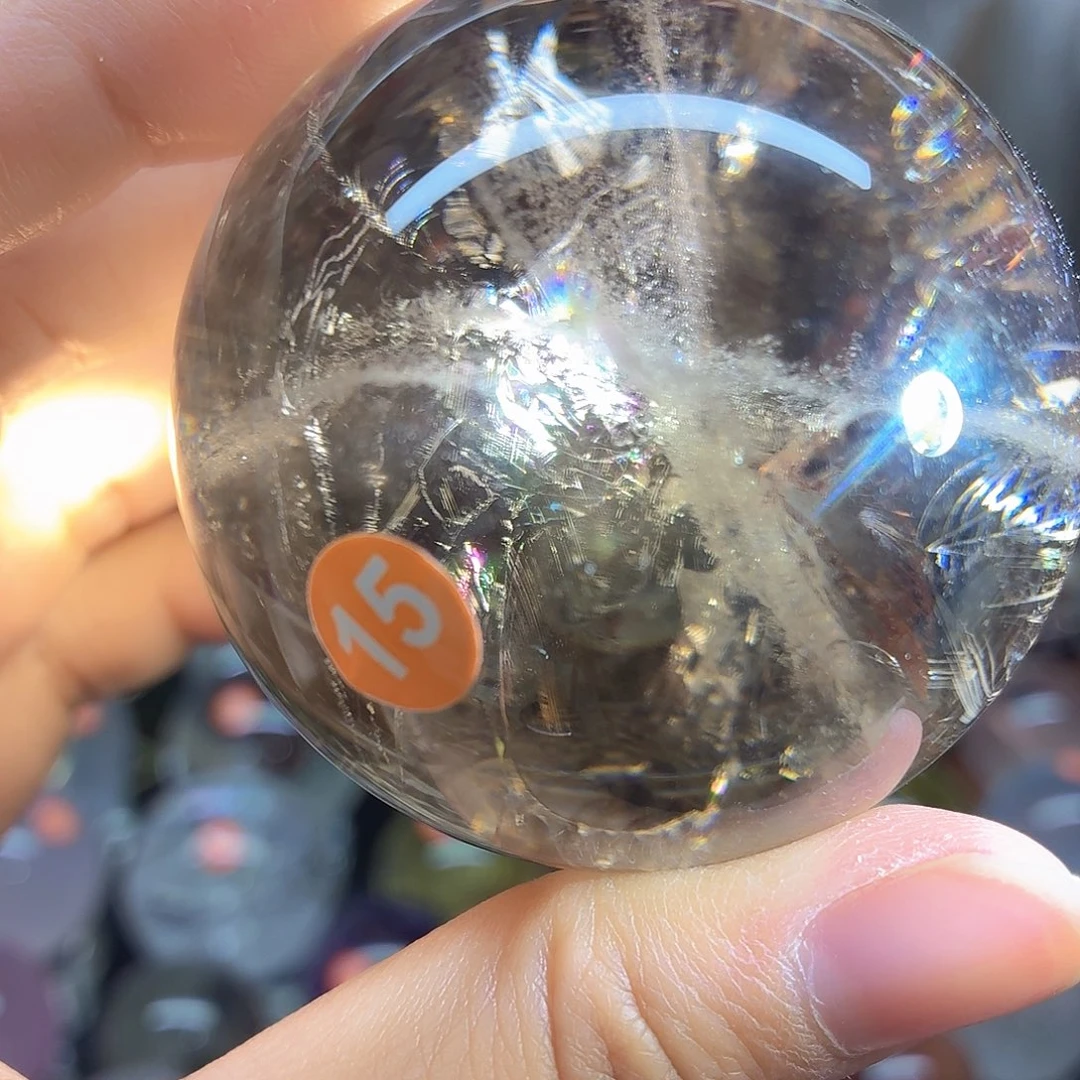 欢***子水晶未镶嵌珠宝半成品茶晶56Q903