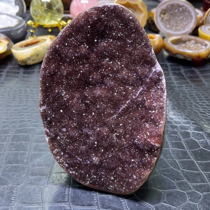 未镶嵌发饰水晶紫红晶簇