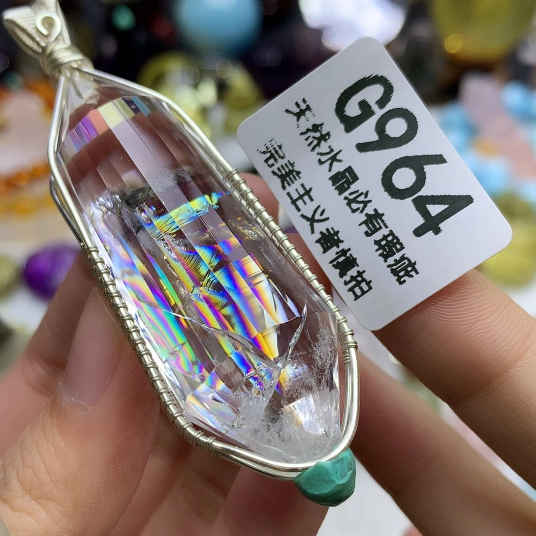水晶未镶嵌珠宝半成品吊坠