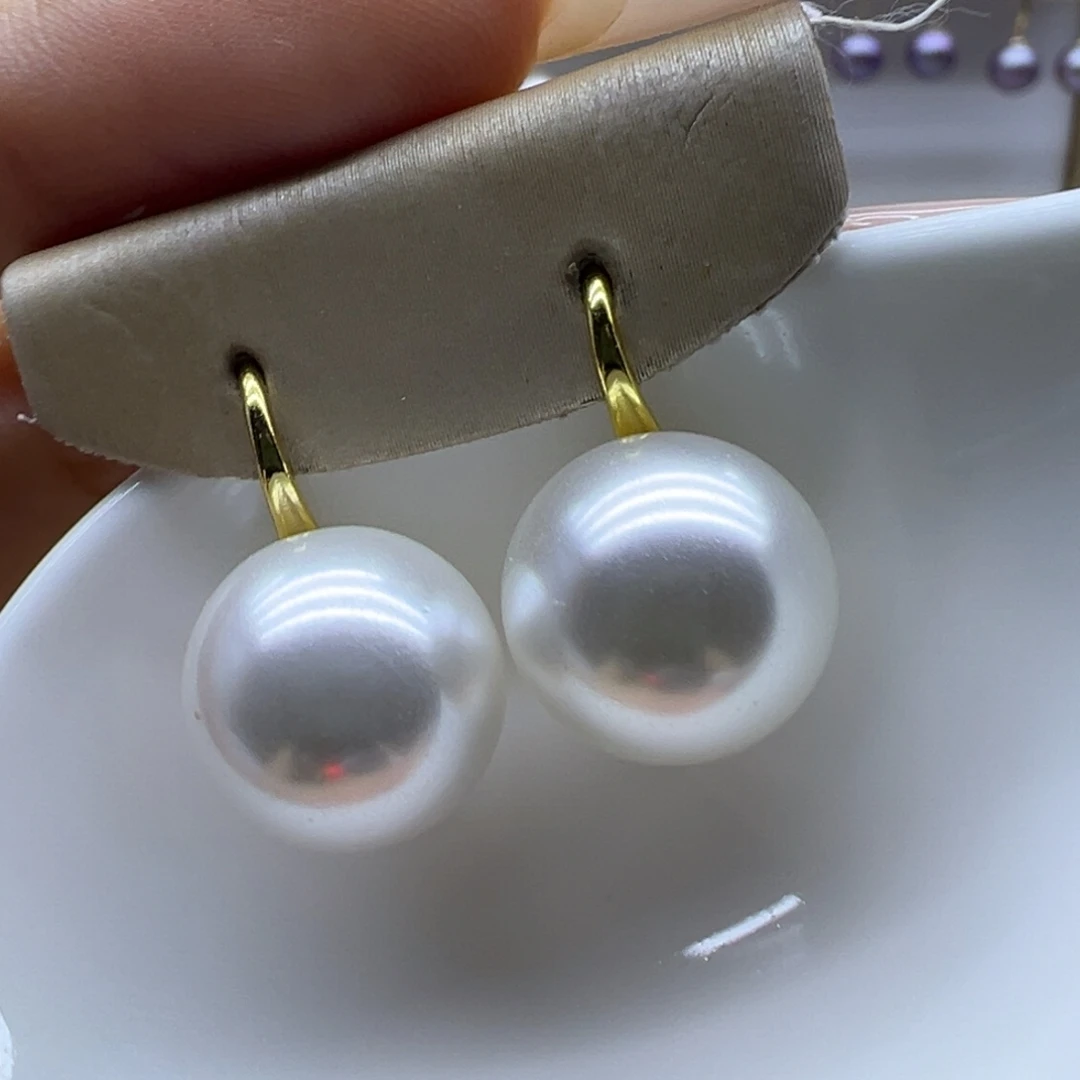 18K金镶嵌耳饰淡水珍珠