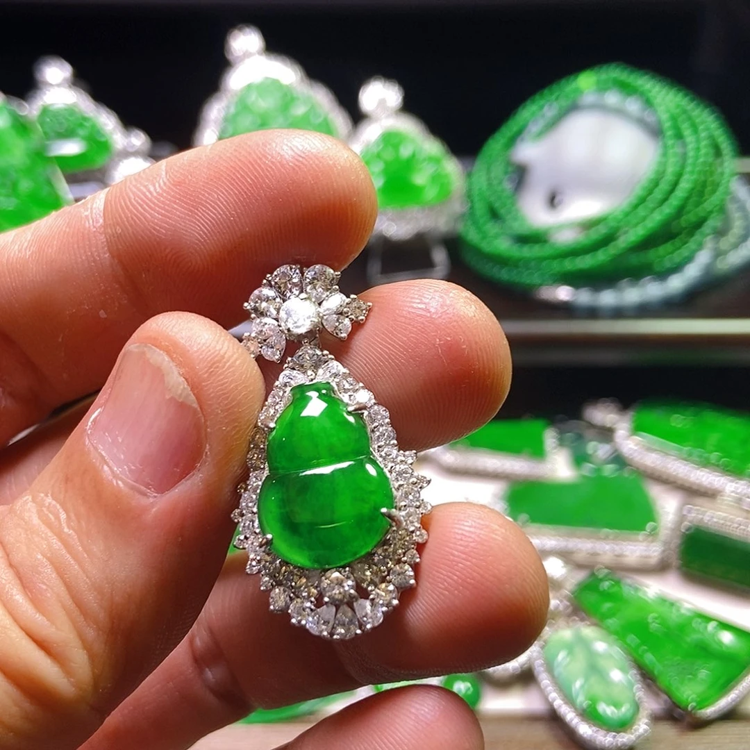 翡翠银S925镶嵌吊坠(不含链)800吊坠