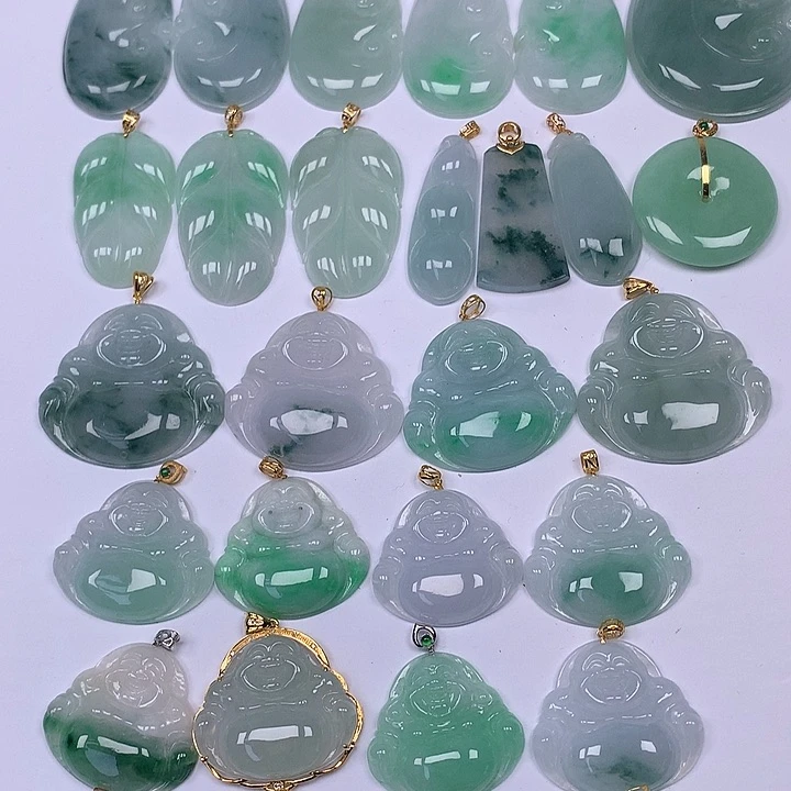 翡翠未镶嵌颈饰天