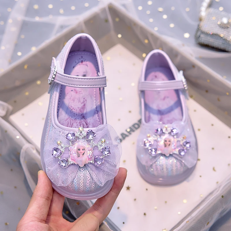 女童皮鞋公主鞋2025秋季新款儿童水晶鞋软底防滑宝宝鞋小女孩单鞋