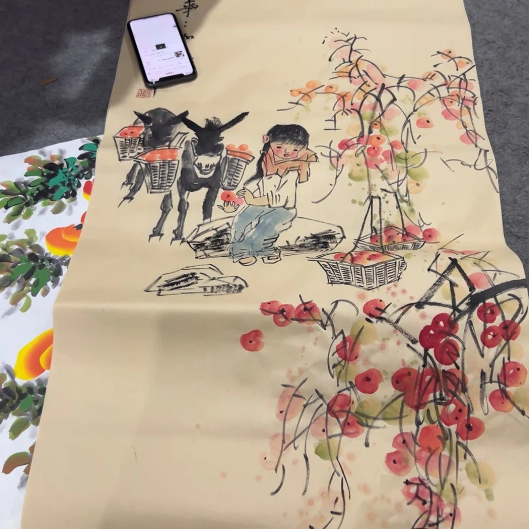 国画国画作品画心一张