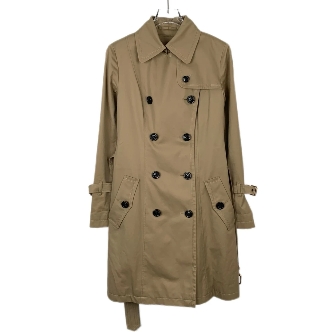 95新 BURBERRY/博柏利 015296 腰带款卡其色棉质风衣 XS码